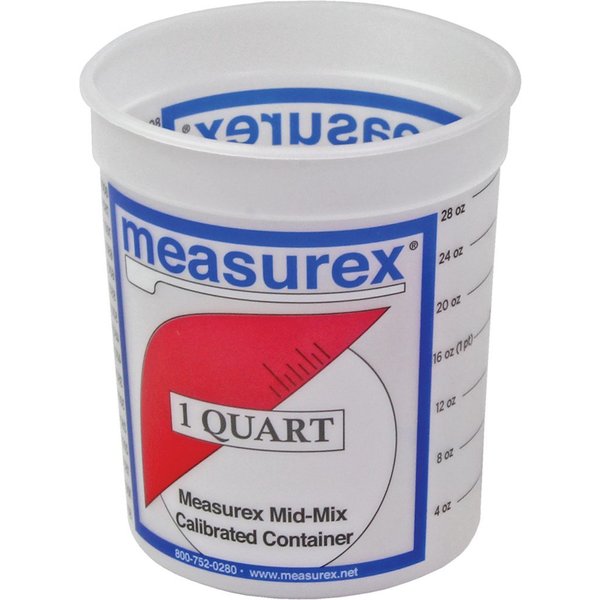 1-Quart Multi-Mix Container - Measurements & Ratios,  100PK