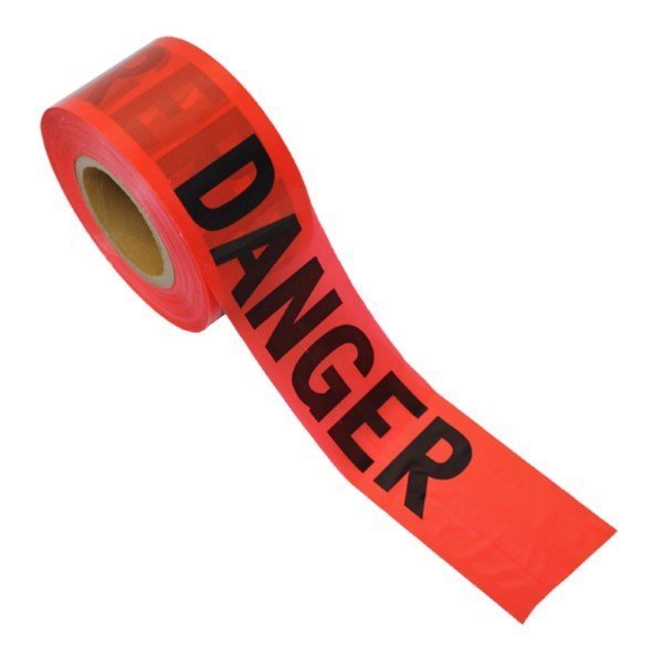 Danger Tape,  3”X 1, 000’,  10PK