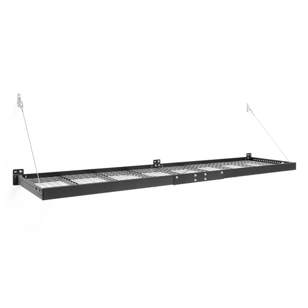 2x8ft Pro Series Wall Mounted Shelf - Black (2 Pack)