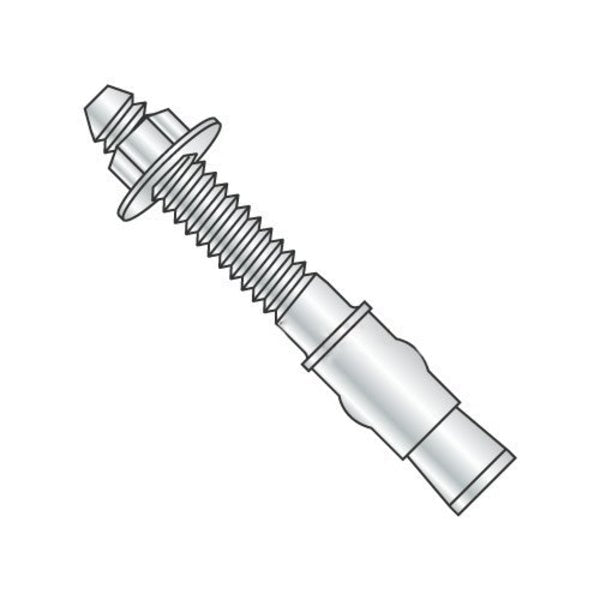 Wedge Anchor,  12" L,  Steel Zinc Plated,  25 PK