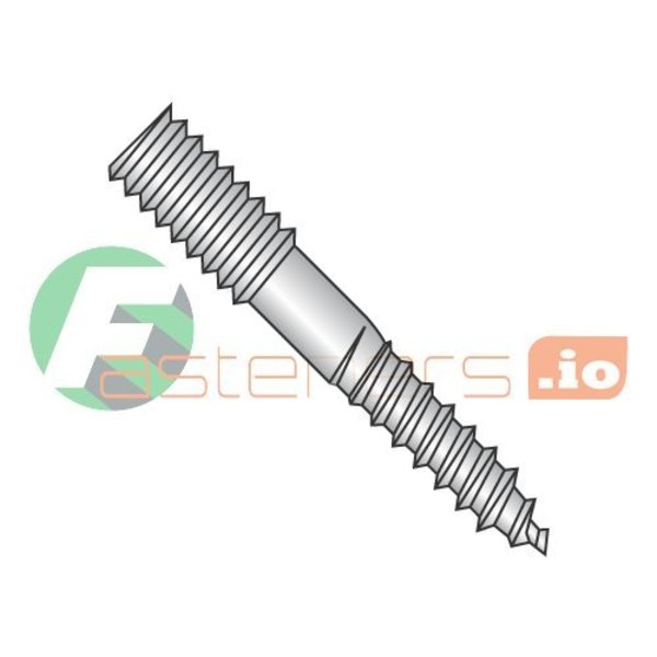 Hanger Bolt,  3/8"-16 Thread to 5 in,  Stainless Steel,  100 PK