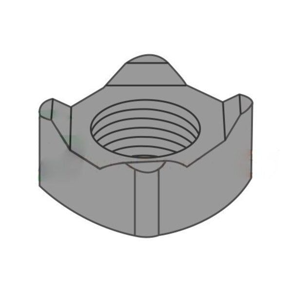 Square Weld Nut,  M8-1.25,  Steel,  14 mm Wd,  14 mm Lg,  6.5 mm Ht,  3000 PK