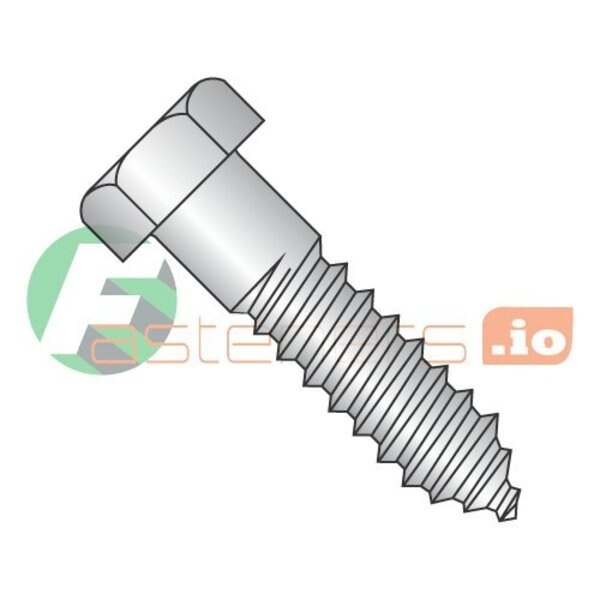 Lag Screw,  5/16 in,  2 in,  18-8 Stainless Steel,  Hex 100 PK
