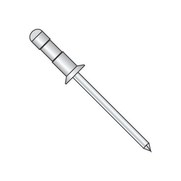 Multi-Grip Rivets,  Countersunk Head,  3/16" Dia.,  Aluminum Body,  5000 PK