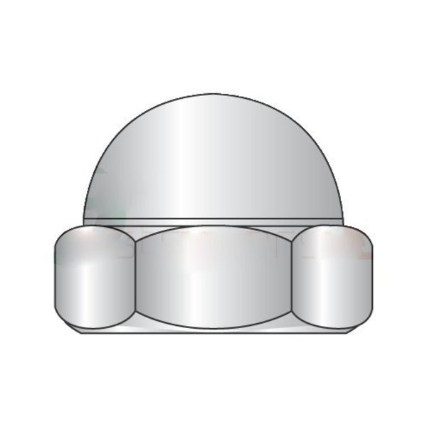Low Crown Acorn Nut,  1/2"-13,  18-8 Stainless Steel,  0.572 in H,  100 PK