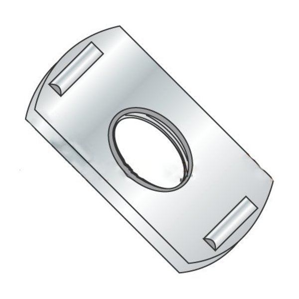 Tab Weld Nut,  M6-1.00,  Steel,  1000 PK