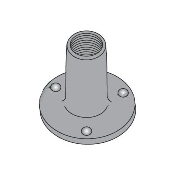 Round Weld Nut,  #10-32,  Stainless Steel,  3/4 in Wd,  3/4 in Lg,  0.054 in Ht,  1000 PK
