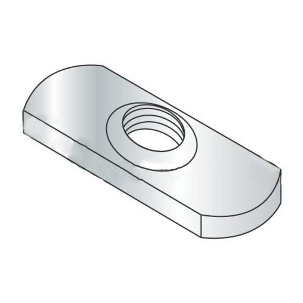 Tab Weld Nut,  #8-32,  Steel,  0.453 in Wd,  0.89 in Lg,  0.098 in Ht,  1000 PK