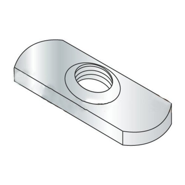Tab Weld Nut,  1/4"-20,  Steel,  0.453 in Wd,  1.015 in Lg,  0.098 in Ht,  1000 PK