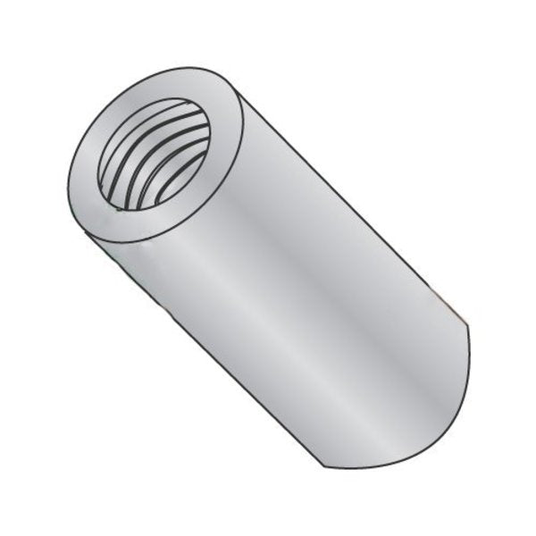 Round Standoffs,  #4-40 Thrd Sz,  1/4 in Bd L,  Aluminum Plain,  3/16 in OD