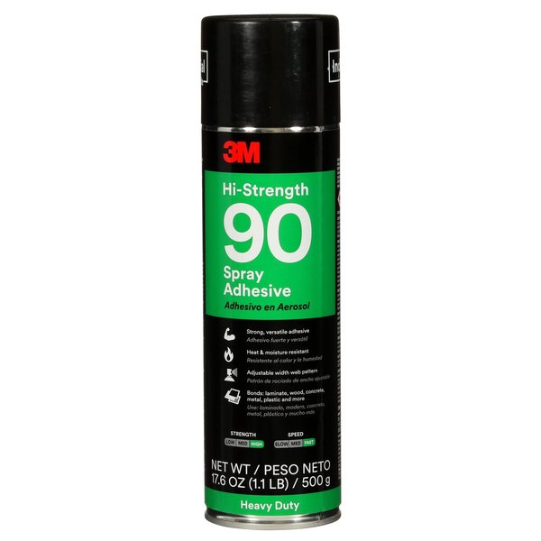 3M 7000023924 Hi-Strength 90 Spray Adhesive - 17.6 oz.