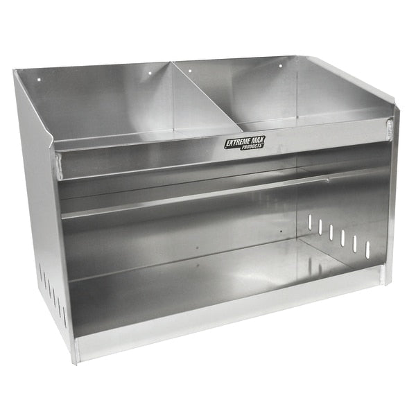 5001.6056 Deluxe Dual Helmet Bay Shelf Holder Cabinet Organizer Enclosed Race Trailer Shop Garage