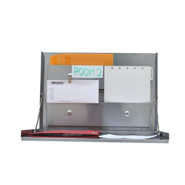 Wall Mounted Folding Desks with Built-in Storage (Stainless Steel)