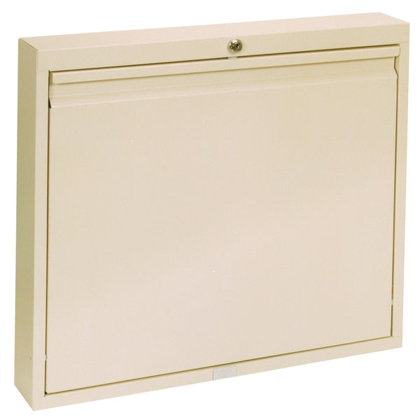 Deluxe Self Close Wall Desk,  Beige (23.75"H X 30"W X 4"D)