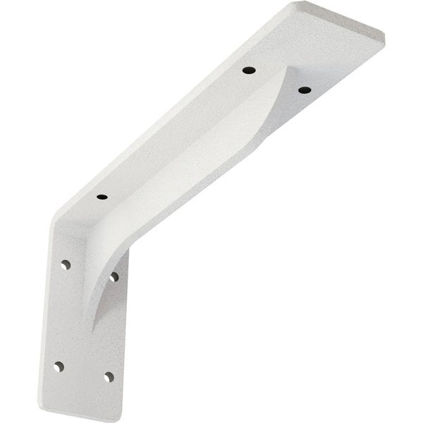 Embrey Steel Bracket,  Hammered White 2"W x 10"D x 4 3/4"H