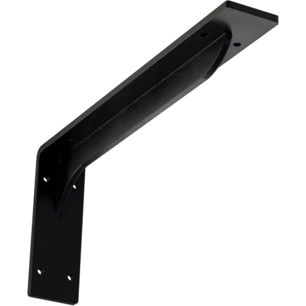 Embrey Steel Bracket,  Powder Coated Black 2"W x 14"D x 5 1/4"H
