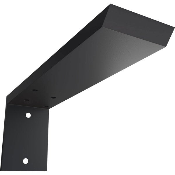 Hidden Support Steel Heavy Duty Bracket w/ Back Plate,  Powder Coated Black 2 1/2"W x 10"D x 4"H