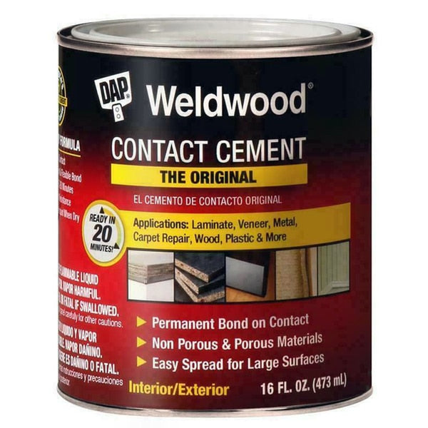Contact Cement,  Weldwood,  16 fl oz,  Can,  Tan