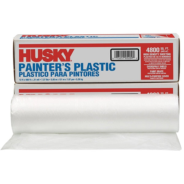 12" x 400' Husky .31-Mil High Density Painter's Plastic