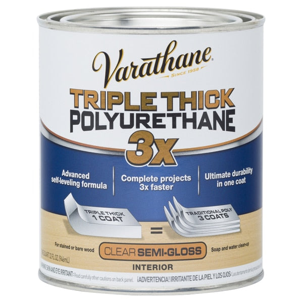 1 Qt Clear Varathane Triple Thick Polyurethane,  Semi-Gloss