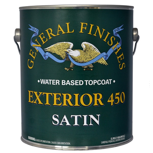 1 Gal Clear Exterior 450 Topcoat Water-Based Topcoat,  Satin