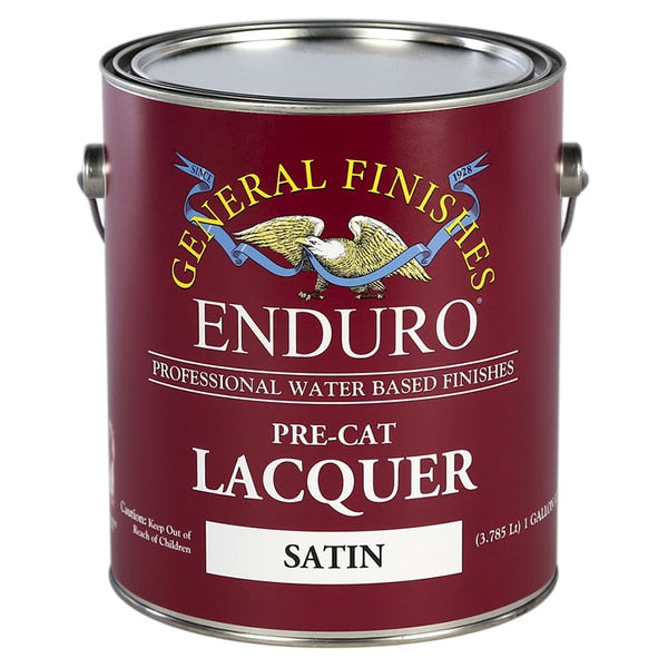 1 Gal Clear Enduro Pre-Cat Lacquer Water-Based Topcoat,  Satin