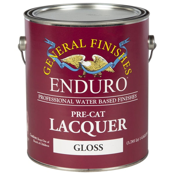 1 Gal Clear Enduro Pre-Cat Lacquer Water-Based Topcoat,  Gloss