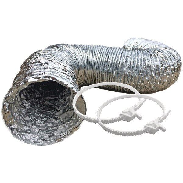 SilverDuct Dryer Transition 4" x 8 ft. Duct Kit