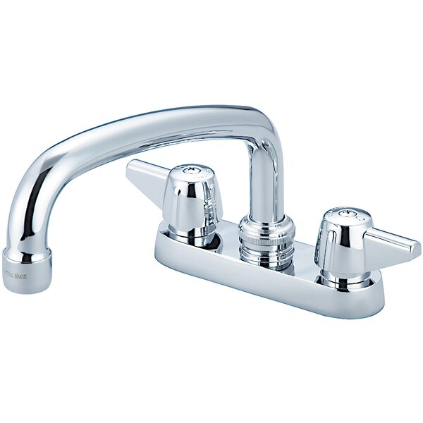 Two Handle Cast Brass Bar/Laundry Faucet,  NPSM,  Centerset,  Chrome,  Overall Height: 5.5"