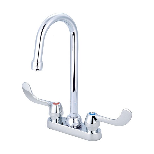 Two Handle Cast Brass Bar/Laundry Faucet,  NPSM,  Centerset,  Chrome,  Spout Reach: 4.13"