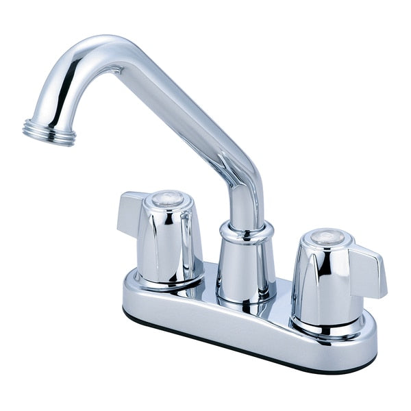 Two Handle Bar/Laundry Faucet,  NPSM,  Bar,  Polished Chrome,  Center-Center Fitting Size: 4"