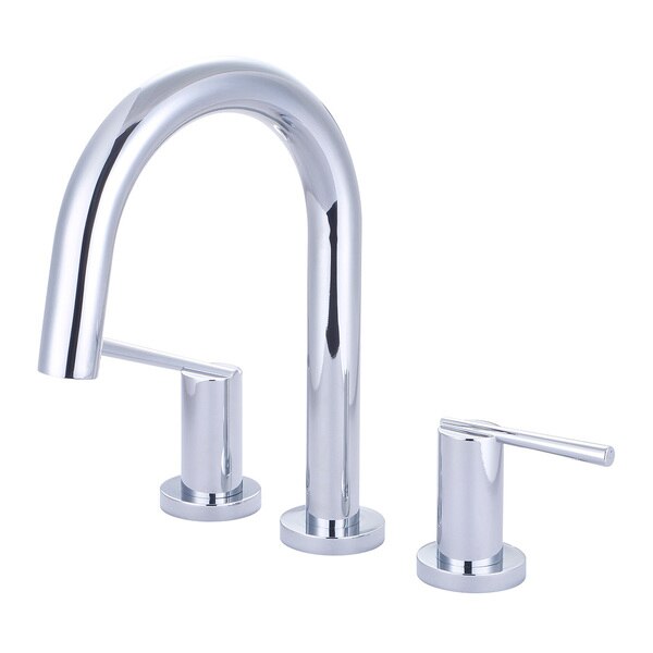 Two Handle Roman Tub Trim Set,  Widespread,  Polished Chrome,  Spout Reach: 8"