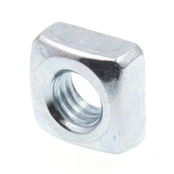 Square Nuts,  5/16 in.-18,  Zinc Plated Steel,  25-Pack