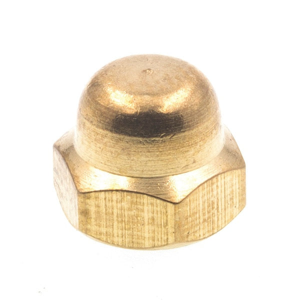 Cap Nut,  #8-32,  Brass,  Brass,  10 PK