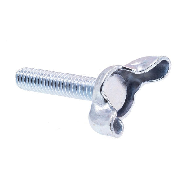 Wing Screw,  Stamped Type D 1/4in-20 X 1-1/4in Zinc Plated Steel 5PK