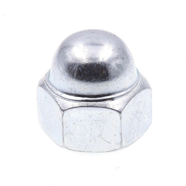Cap Nut,  1/2"-13,  Steel,  Zinc Plated,  25 PK
