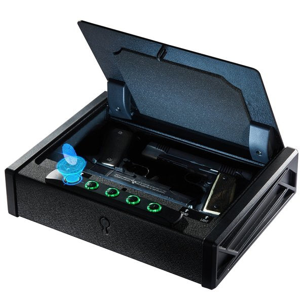 Pistol Safe,  Biometric Lock,  14 lbs,  .5 cu ft,  Up to 4 Pistols