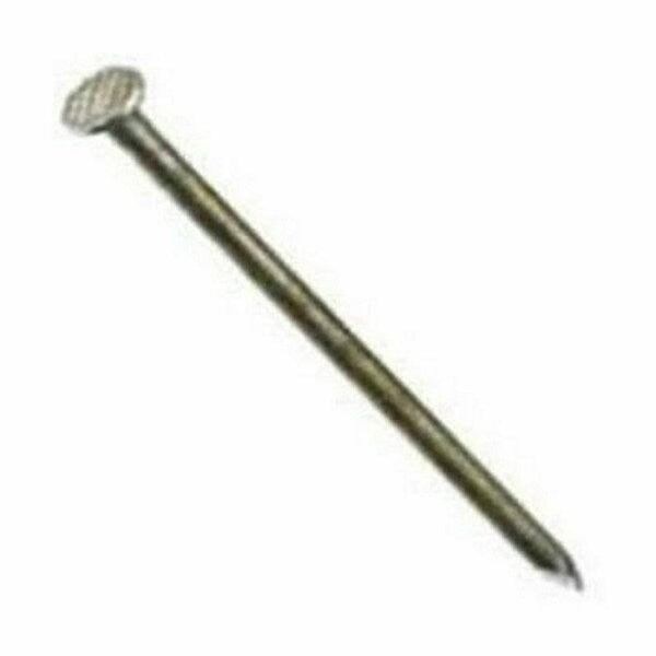 Sinker Nail,  12D,  3-1/8 In L,  Vinyl-Coated,  Flat Countersunk Head,  Round,  Smooth Shank,  25 Lb