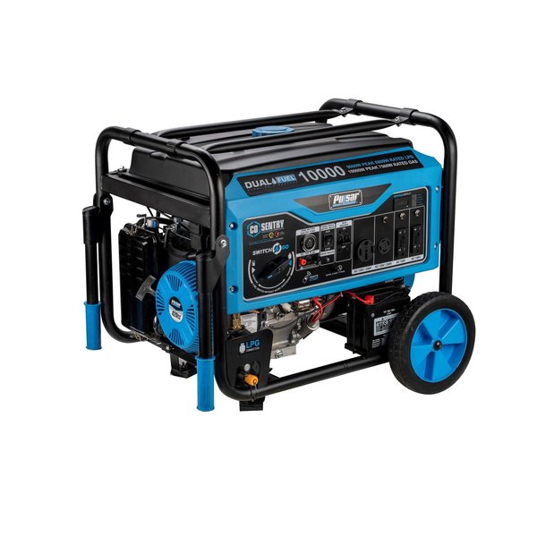 10, 000 Watt Dual Fuel Generator with Recoil,  Remote,  Electric Start,  and CO Alert