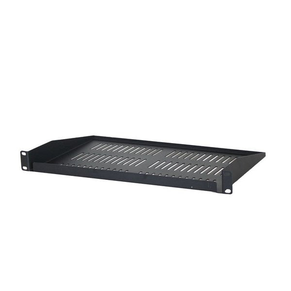 Single-Sided Vented Cantilever Shelf,  1U,  19" x 15"D,  Black