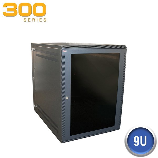 Wall Enclosure,  Front/Rear Access,  19"H x 21"W x 24"D,  Black