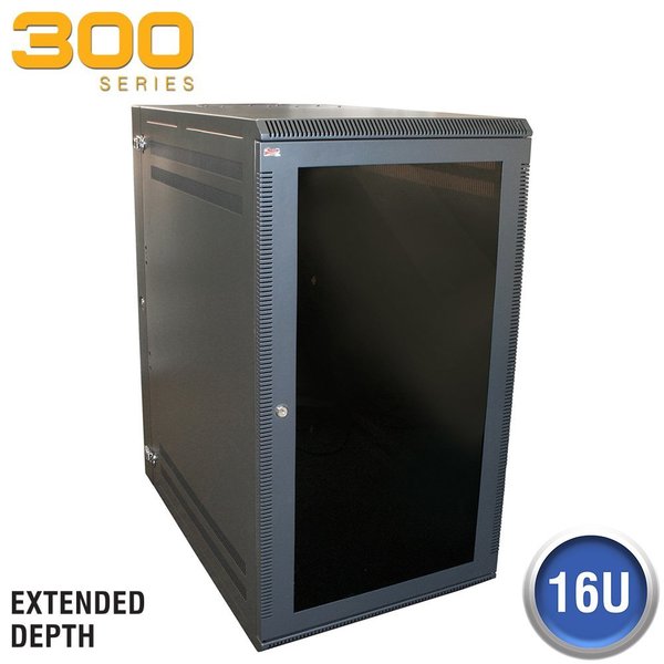 Wall Enclosure,  Front/Rear Access,  31"H x 21"W x 31"D,  Black