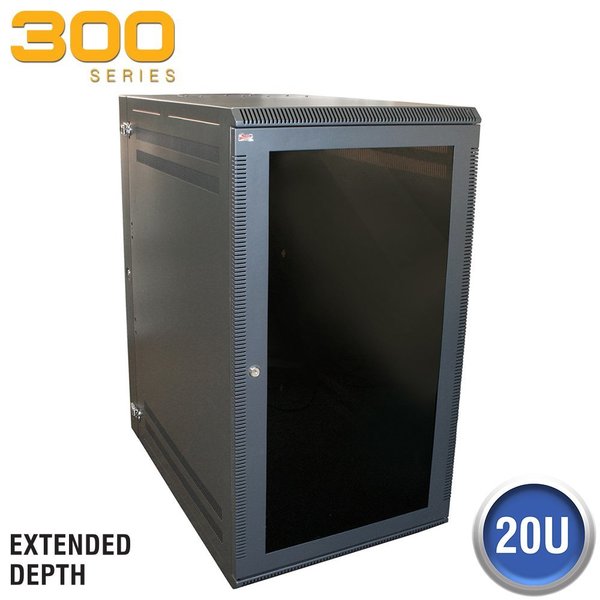 Wall Enclosure,  Front/Rear Access,  38"H x 21"W x 31"D,  Black