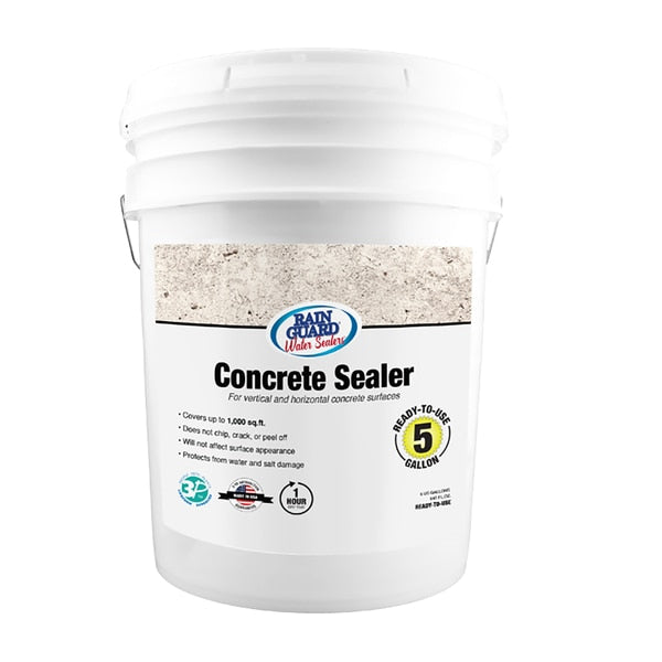 5 Gal. Concrete Sealer,  Natural Finish,  Clear