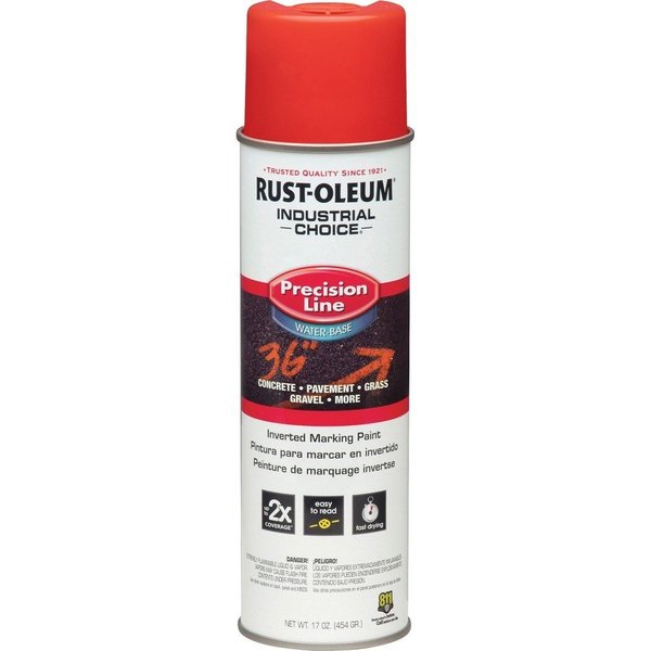 Marking Paint Spray,  Water-Based,  17 oz,  Safety Red
