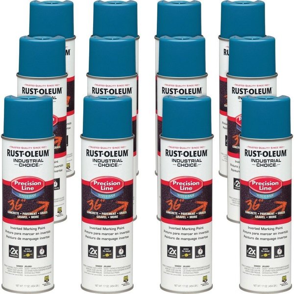 Marking Paint Spray, Water-Based, 17 oz, 12PK, APWA Caution BE