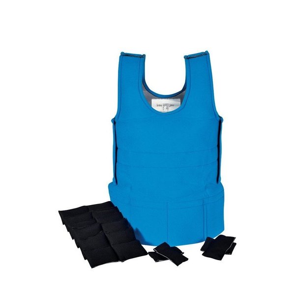 Weighted 3 Pound Vest,  Small,  30 x 15 to 20 Inches,  Blue