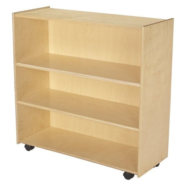Mobile Open Adjustable Shelving Unit with Locking Casters,  3 Shelves