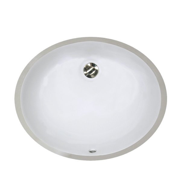15 Inch X 12 Inch Undermount Ceramic Sink In White