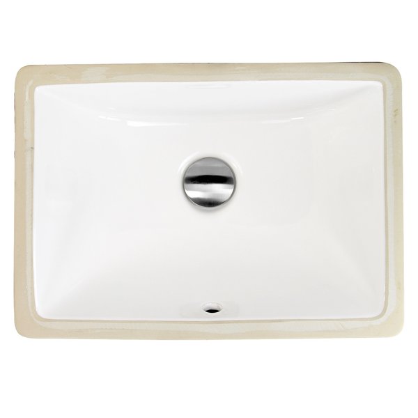 16 Inch X 11 Inch Undermount Ceramic Sink In White